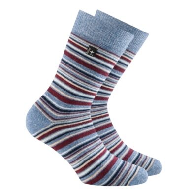 Rohner Daily Sock Fashion Vintage Edition (Cotton) denim blue/colourful striped - 1 pair