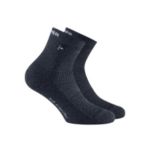 Rohner Trek Everyday Quarter Walking Socks (pleasant foot climate and maximum comfort) dark blue - 1 pair