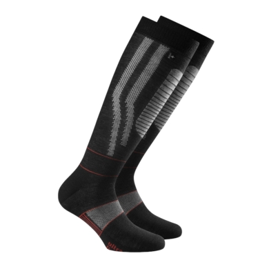Rohner Winter Ski Socks Ultra Light black/grey - 1 pair