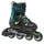 Rollerblade Inline Skates Microblade XT (Wheels: 72mm/80A, Bearings: SG5) black/petrol/green children