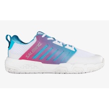 Salming Hall Indoor Court Shoes Recoil Strike 2 Agility/Lightness white/cyan blue Men's