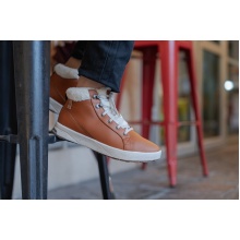 Saola Winter Shoes Bergen Warm (Leather, Fleece Lining) Brown Ladies