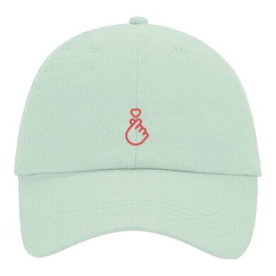 SWFD Baseball Cap Korean Heart Summer Cap green - 1 piece