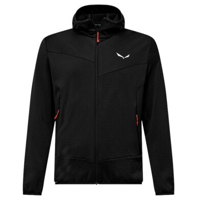 Salewa Fleece Jacket Puez Altavia Polarlite HD (with hood, soft material) black men's
