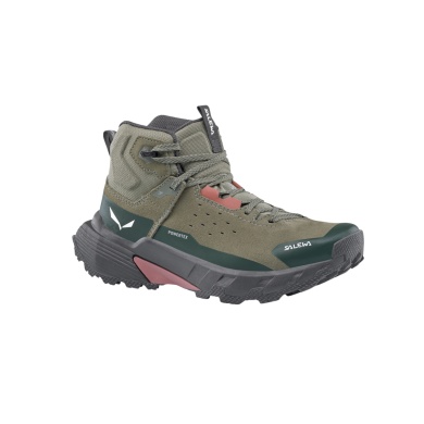 Salewa Pedroc 2 Leather MID PTX Hiking Shoes (Suede, Speed Hiking, waterproof) dark green/grey ladies