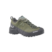 Salewa Wildfire Leather 2 GTX Hiking Shoes (Approach, Nubuck Leather, Waterproof) green/black Men's