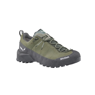 Salewa Wildfire Leather 2 GTX Hiking Shoes (Approach, Nubuck Leather, Waterproof) green/black Men's