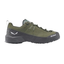 Salewa Wildfire Leather 2 GTX Hiking Shoes (Approach, Nubuck Leather, Waterproof) green/black Men's
