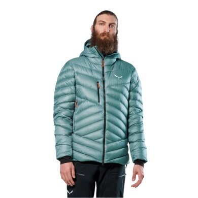 Salewa Down Jacket Ortles Medium 3 RDS (warm, water and wind resistant, compressible) teal blue men's