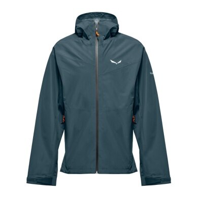 Salewa Trekking Hiking Jacket Puez Powertex (2.5-layer hardshell jacket, windproof and waterproof) pond blue men's
