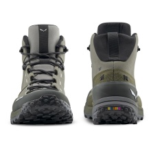 Salewa Puez Leather Mid Powertex Hiking Shoes (Trekking, Nubuck Leather, Waterproof) hunter green/olive Men's