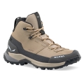 Salewa Puez Leather Mid Powertex Hiking Shoes (Trekking, Nubuck Leather, Waterproof) Sand Brown/Onyx Ladies