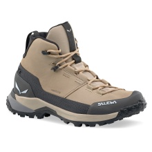Salewa Puez Leather Mid Powertex Hiking Shoes (Trekking, Nubuck Leather, Waterproof) Sand Brown/Onyx Ladies