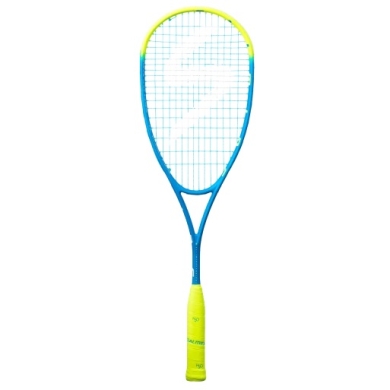 Salming squash racket Fusione PowerLite 149g/head-heavy blue/yellow - strung -