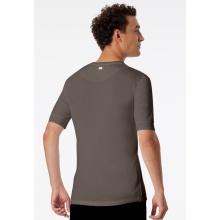 Schiesser Leisure T-shirt Revival Karl-Heinz Short Sleeve Clay Brown Men's