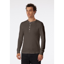 Schiesser Leisure Long Sleeve Shirt Revival Karl-Heinz clay brown Men's