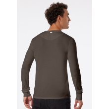 Schiesser Leisure Long Sleeve Shirt Revival Karl-Heinz clay brown Men's