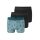 Schiesser Underwear Boxer Shorts 95/5 Woven Elastic Waistband 925 Men's Shorts Black/Green Men's - Pack of 3