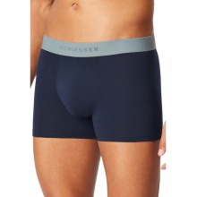 Schiesser Underwear Boxer Shorts 95/5 Organic Cotton Woven Elastic Waistband Multicoloured Dark Blue Men's - Pack of 5