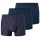 Schiesser Underwear Boxer Shorts 95/5 Organic Cotton multi-coloured dark blue/striped 922 Men's - 3 pieces