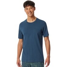 Schiesser Leisure T-shirt Mix+Relax (100% Cotton) indigo blue Men's