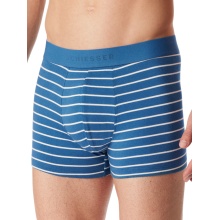 Schiesser Underwear Boxer Shorts 95/5 Organic Cotton Woven Elastic Waistband Multicoloured Black/Blue Men's - Pack of 5