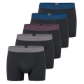 Schiesser Underwear Boxer Shorts 95/5 Organic Cotton Woven Elastic Waistband Multicoloured Black Men's - 5 Pieces