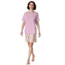 Schiesser Underwear Pyjamas Comfort Nightwear Short - Pink Ladies