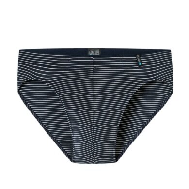 Schiesser Underwear Slip Long Life Soft Supermini Striped Night Blue Men's - 1 Piece