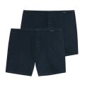 Schiesser Underwear Boxer Shorts Multipack Jersey Dark Blue Men's - 2 Pieces