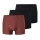 Schiesser Underwear Boxer Shorts 95/5 Organic Cotton multi-coloured black/red-brown/striped 924 Men's - 3 pieces