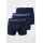 Schiesser Underwear Boxer Shorts 95/5 Organic Cotton Woven Elastic Waistband Night Blue Men's - 3 Pieces