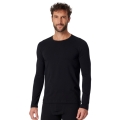 Schiesser Underwear Long Sleeve Shirt Organic Cotton Round Neck 95/5 - black Men's