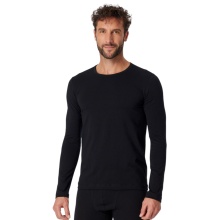 Schiesser Underwear Long Sleeve Shirt Organic Cotton Round Neck 95/5 - black Men's