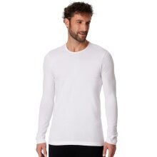 Schiesser Underwear Long Sleeve Shirt Organic Cotton Round Neck 95/5 - white Men's