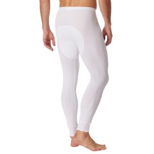 Schiesser Underwear Long Johns Series Original Classics Fine Rib with Fly - White Men's