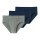 Schiesser Underwear Supermini Slip 95/5 Organic Cotton multicoloured dark blue/striped 923 Men's - 3 pieces
