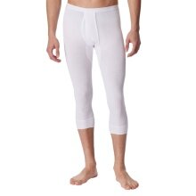 Schiesser Underwear 3/4 Long Johns Original Double Rib with Fly - White Men's