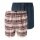 Schiesser Underwear Boxer Shorts Woven Fabric X-Mas Multicoloured Dark Blue/Brown Men's - 2 Pieces