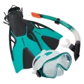 Schildkröt Snorkel Set Cayman Adults - Silicone Diving Goggles, Silicone Snorkel and Adjustable Fins - 1 Set