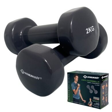 Schildkröt Fitness Dumbbells Vinyl (Iron/PVC) grey Set 2x2.0kg