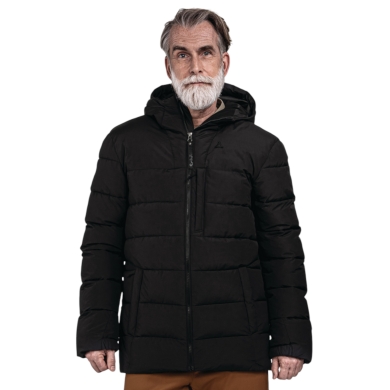 Schöffel Winter Jacket Urban Insulated Style Boslix (warm thanks to down filling) black men's