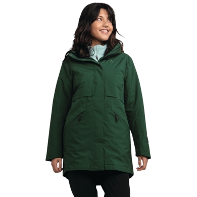 Schöffel Transitional Rain Jacket Urban Insulated Parka Style Malkay (waterproof, breathable) green ladies
