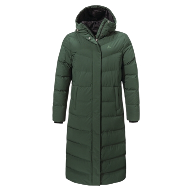 Schöffel Winter Down Coat Urban Down Style Vindave (warming thanks to down filling) green ladies