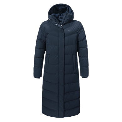 Schöffel Winter Down Coat Urban Down Style Vindave (warming thanks to down filling) navy blue ladies