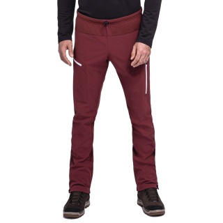 Schöffel Softshell Hiking Trousers Rinnen Pant (high breathability, elastic waistband) burgundy Men