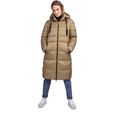 Schöffel Winter Coat Kenosha (Down Coat, Windproof, Water-Repellent) Beige Brown Ladies