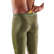Skins Functional Pants 5-Series Half Tight Short (tight-fitting) khaki green Men