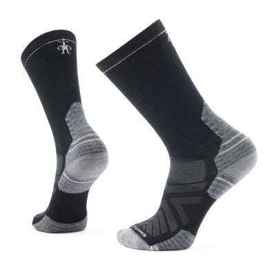 Smartwool Hiking Sock Crew Hike Targeted Cushion (Merino Wool, breathable) black/grey - 1 pair