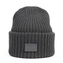 Smith&Miller knitted beanie in vermilion - grey material mix - 1 piece